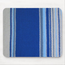 Mousepad - Blaue Streifen in Crochet