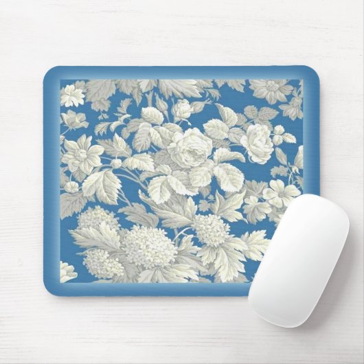 Mousepad Blauer Antike Blumen (Mit Mouse)