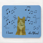 Mousepad - Blues Cat (Vorne)