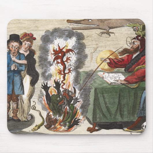 Mousepad: Böse Geister anheben - Karikatur Mousepad (Vorne)