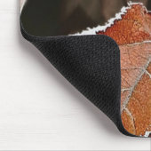 Mousepad Brown Frozen-Blätter (Ecke)