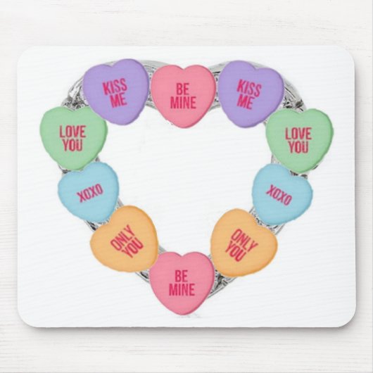 Mousepad Candy Liebe Hearts (Vorne)