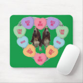 Mousepad Candy Liebe hört mit Bassets (Mit Mouse)