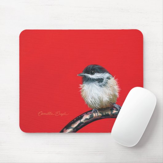 Mousepad "Chickadee" durch Camille Engel (Mit Mouse)