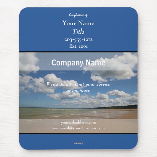 Mousepad Cloudy Beach - HAMbyWG (Vorne)