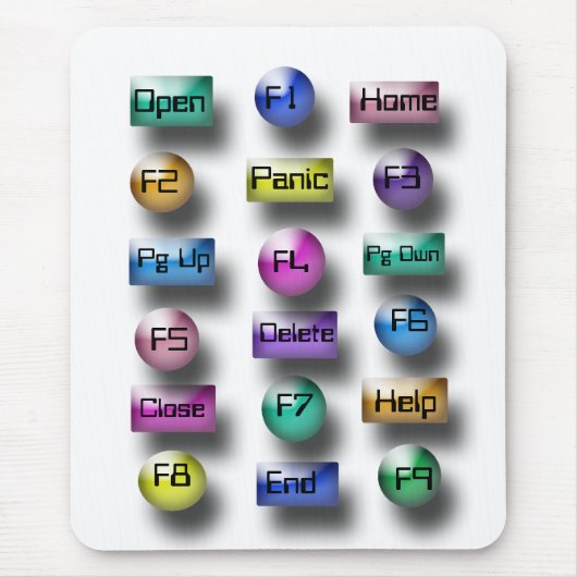 Mousepad - Computertasten (Vorne)