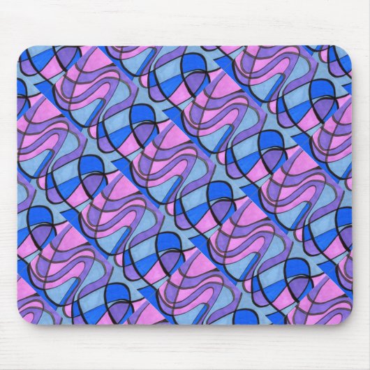 Mousepad "Cooler Morgen", getekter abstrakter Entw (Vorne)
