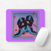 Mousepad - Cowboy-Stiefel in Mitternacht (Mit Mouse)