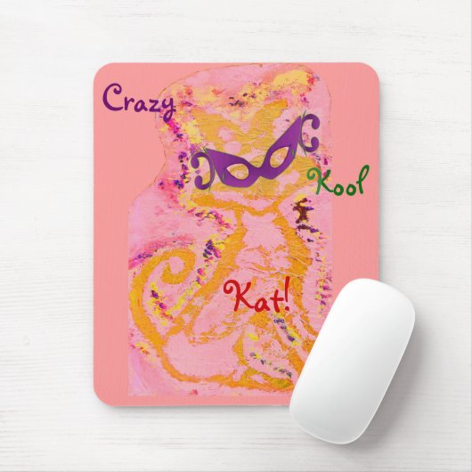 Mousepad "Crazy, Kool Kat II" - individuell anpass (Mit Mouse)