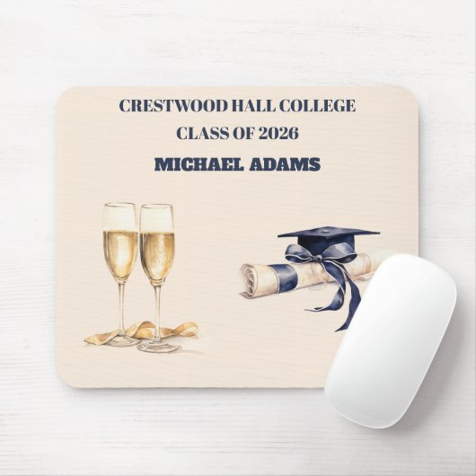 Mousepad-Custom Name Class Year Desk Accessory Mousepad (Mit Mouse)
