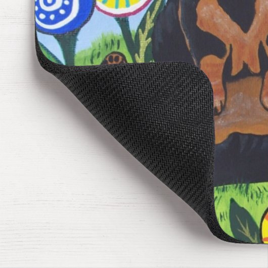 Mousepad Dackel-Spielen (Ecke)