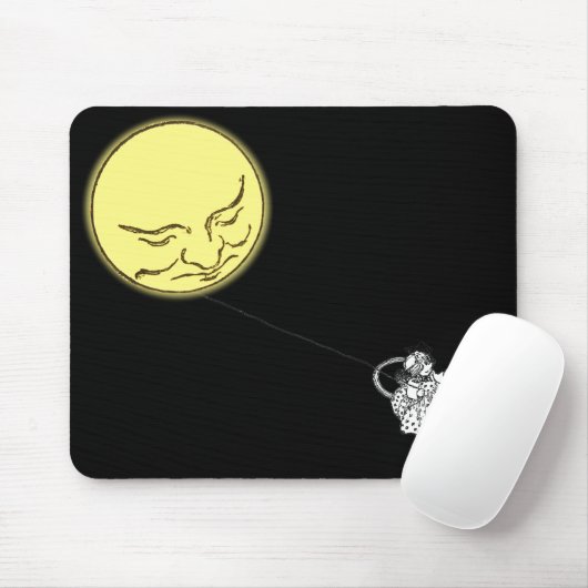 Mousepad: Das Mädchen mit dem Mond auf einer Mousepad (Mit Mouse)