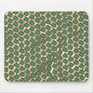 MousePad de PC, quadriculos verdes sobre marrom