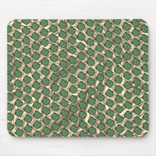 MousePad de PC, quadriculos verdes sobre marrom (Vorne)