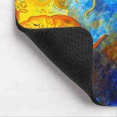 Mousepad, Design Mousepad, Blau und Orange Mayan Mousepad (Ecke)