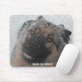 Mousepad Deutscher Hirte im Schnee (Mit Mouse)