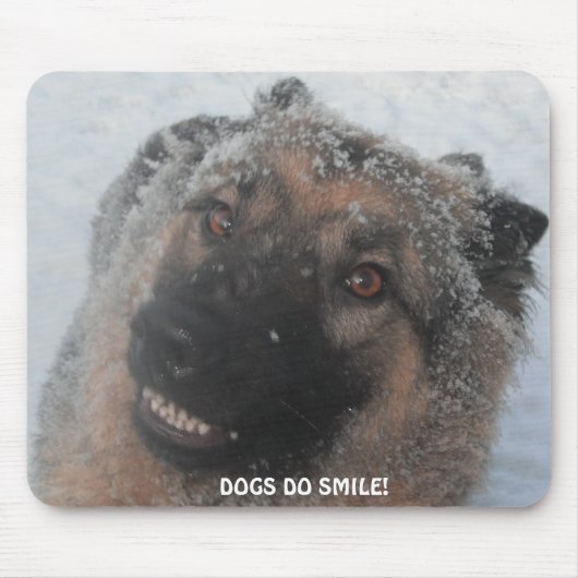 Mousepad Deutscher Hirte im Schnee (Vorne)