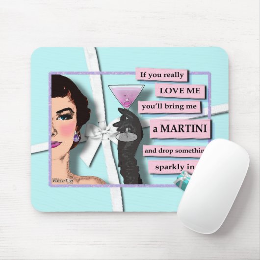 Mousepad - Diamanten u. Martinis (Mit Mouse)