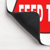 Mousepad Dog Food Bowl Red Fütterte den Hund (Ecke)