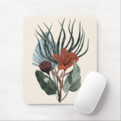 Mousepad Elegante Vintage Botanische Kunst (Mit Mouse)