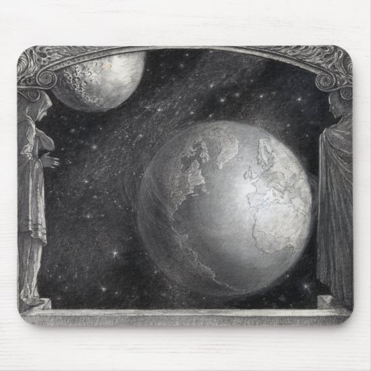 Mousepad "Erde, Mond und Milchstraße" (Vorne)