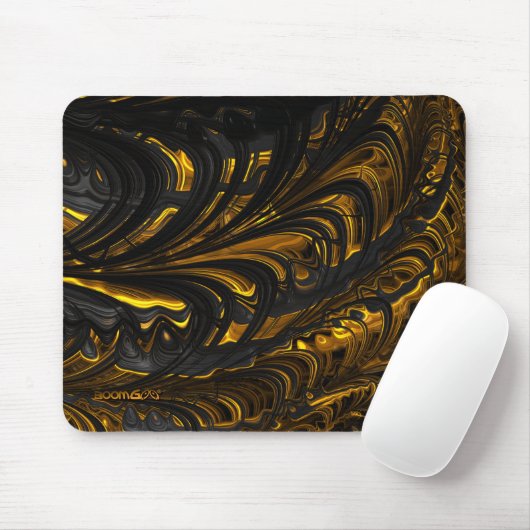 Mousepad - F1488 "Black Gold Flow" 1 (Mit Mouse)
