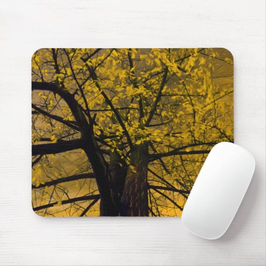 Mousepad Fall Gelbbaummalerei (Mit Mouse)