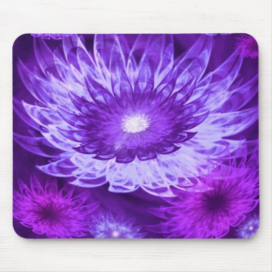 Mousepad Fantasie-Blumen lila (Vorne)