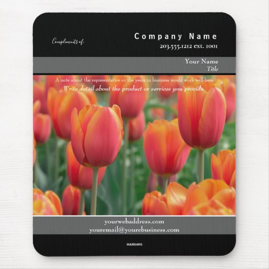Mousepad Fire Tulips Theme - HAMbyWG (Vorne)