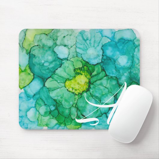Mousepad "Floral Alcohol Ink Painting" (Mit Mouse)