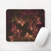 Mousepad Fraktal Blätter Red Glow (Mit Mouse)