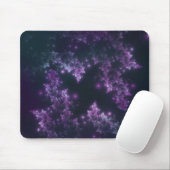 Mousepad Fraktal Blätter Violet Glow (Mit Mouse)