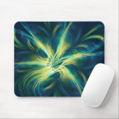 Mousepad Fraktal Blume Blaue Palette (Mit Mouse)