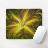 Mousepad Fraktal Blume Yellow Palette (Mit Mouse)
