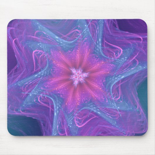 Mousepad Fraktal Delikate Cyan Palette (Vorne)