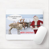 Mousepad. Fröhliche Weihnachten. Santa Schwein Rud Mousepad (Mit Mouse)