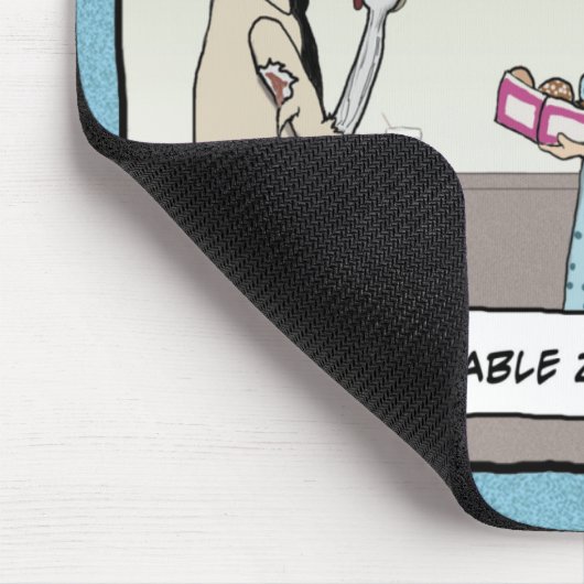 Mousepad Funny: Büro Zombie (Ecke)