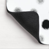 Mousepad für Abstrakte Kreise in Schwarz und Weiß (Ecke)