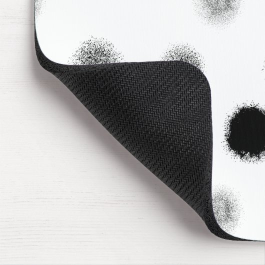 Mousepad für Abstrakte Kreise in Schwarz und Weiß (Ecke)