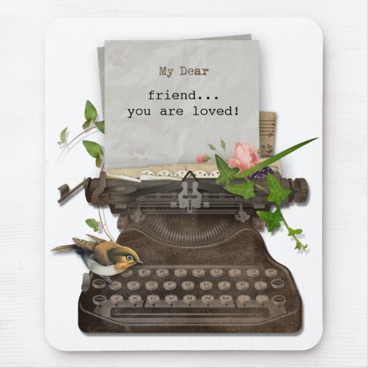 Mousepad für antike Schreibmaschine (Vorne)
