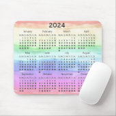 Mousepad für den Kalender 2024 mit Rainbow-Farben (Mit Mouse)