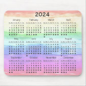 Mousepad für den Kalender 2024 mit Rainbow-Farben (Vorne)