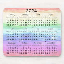 Mousepad für den Kalender 2024 mit Rainbow-Farben
