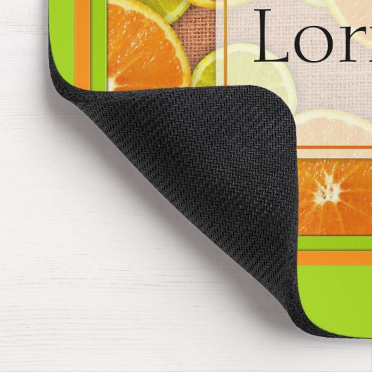 Mousepad für Limone und orangefarbene Fruchtscheib (Ecke)