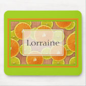 Mousepad für Limone und orangefarbene Fruchtscheib (Vorne)