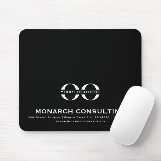 Mousepad für moderne Business-Logos mit Kontaktinf (Mit Mouse)