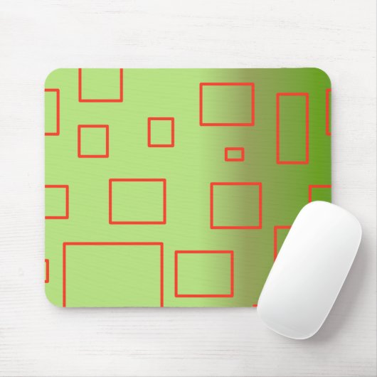 Mousepad für modernes Muster mit grüner Geometrie (Mit Mouse)
