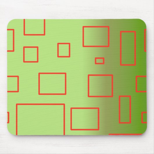 Mousepad für modernes Muster mit grüner Geometrie (Vorne)