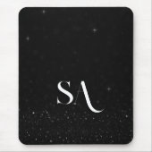 Mousepad für Schwarzen Glitzer mit benutzerdefinie (Vorne)