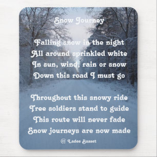 Mousepad Gedicht Snow Journey by Ladee Basset
